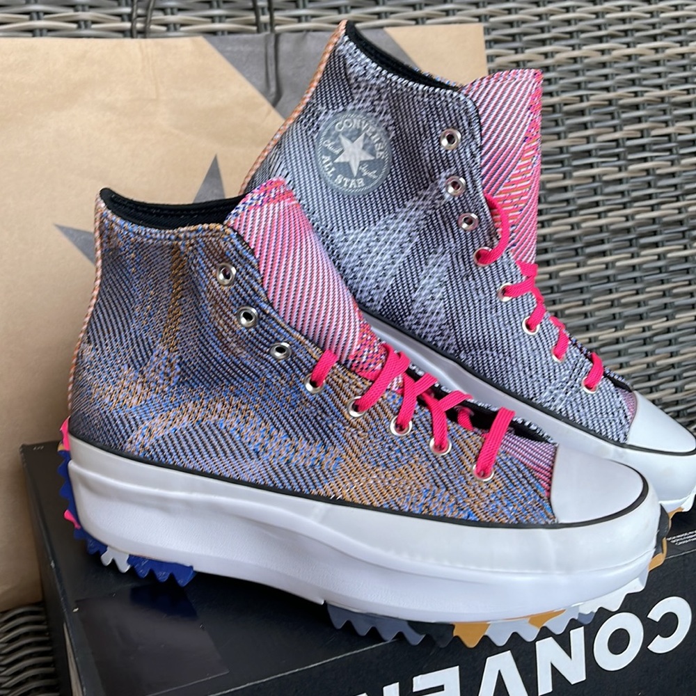Converse Run Star Hike Hi Digital Blue/LT Zitron mens - Picture 6 of 16